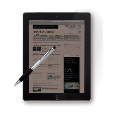 Logo trade advertising product photo of: Twist and touch ball pen